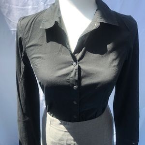 Black Tommy Hilfiger button down shirt